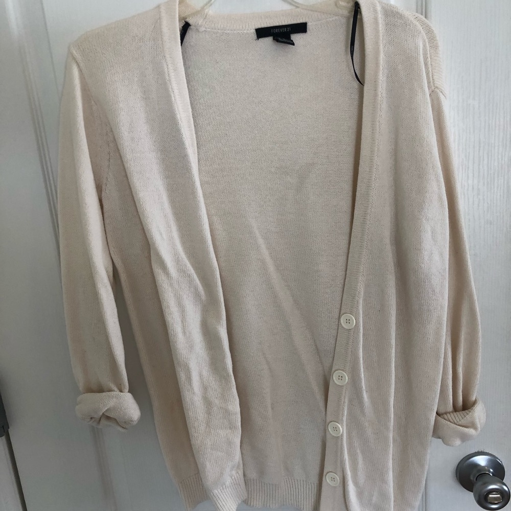 Cream thick cardigan